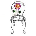 Soporte vendedor caliente de la maceta de la silla del metal de la decoración del jardín